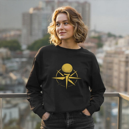 Stylish Sweatshirt with Unique Golden Microphone Design