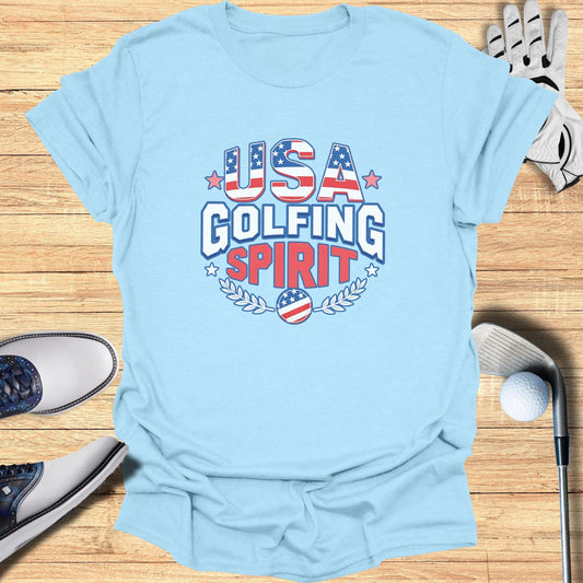 USA Golfing Spirit T-Shirt - Funny Golf Tee by Swing Epic