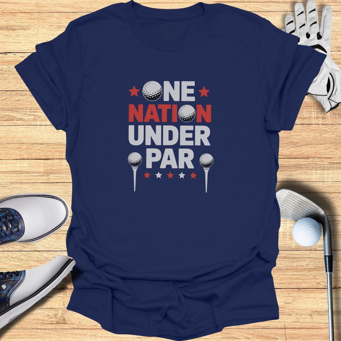 One Nation Under Par T-Shirt - Funny Golf Tee by Swing Epic