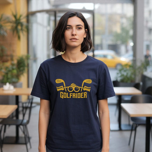 Fun Golfrider Graphic Tee Ideal for Sport Enthusiasts