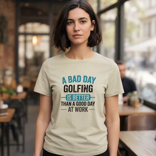 Bad Golf > Good Work T-Shirt - Funny Golf Tee by Swing Epic