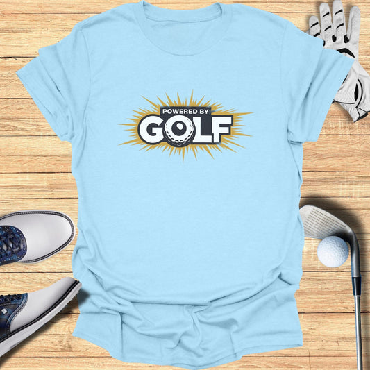 Powered by Golf T-Shirt - Funny Golf Tee by Swing Epic