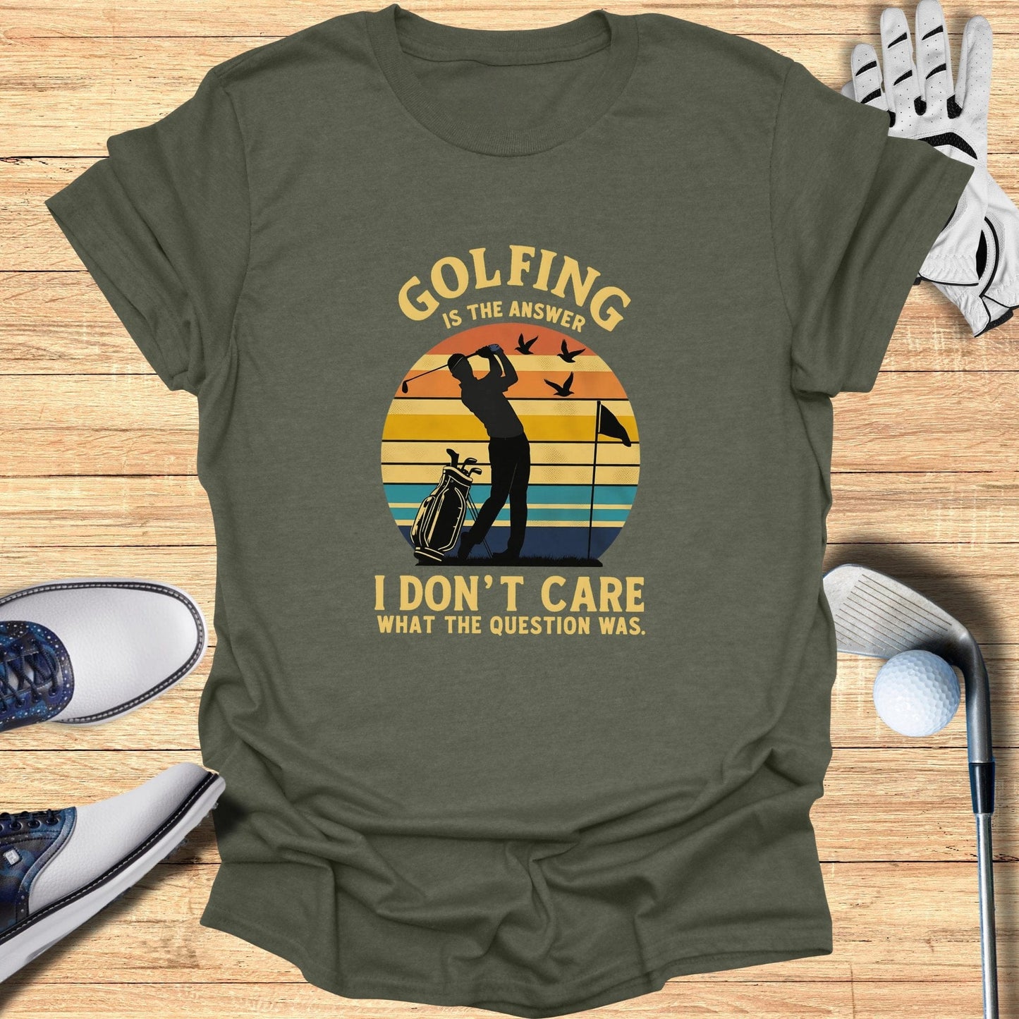 Golfing Is The Answer T-Shirt - Funny Golf Tee by Swing Epic