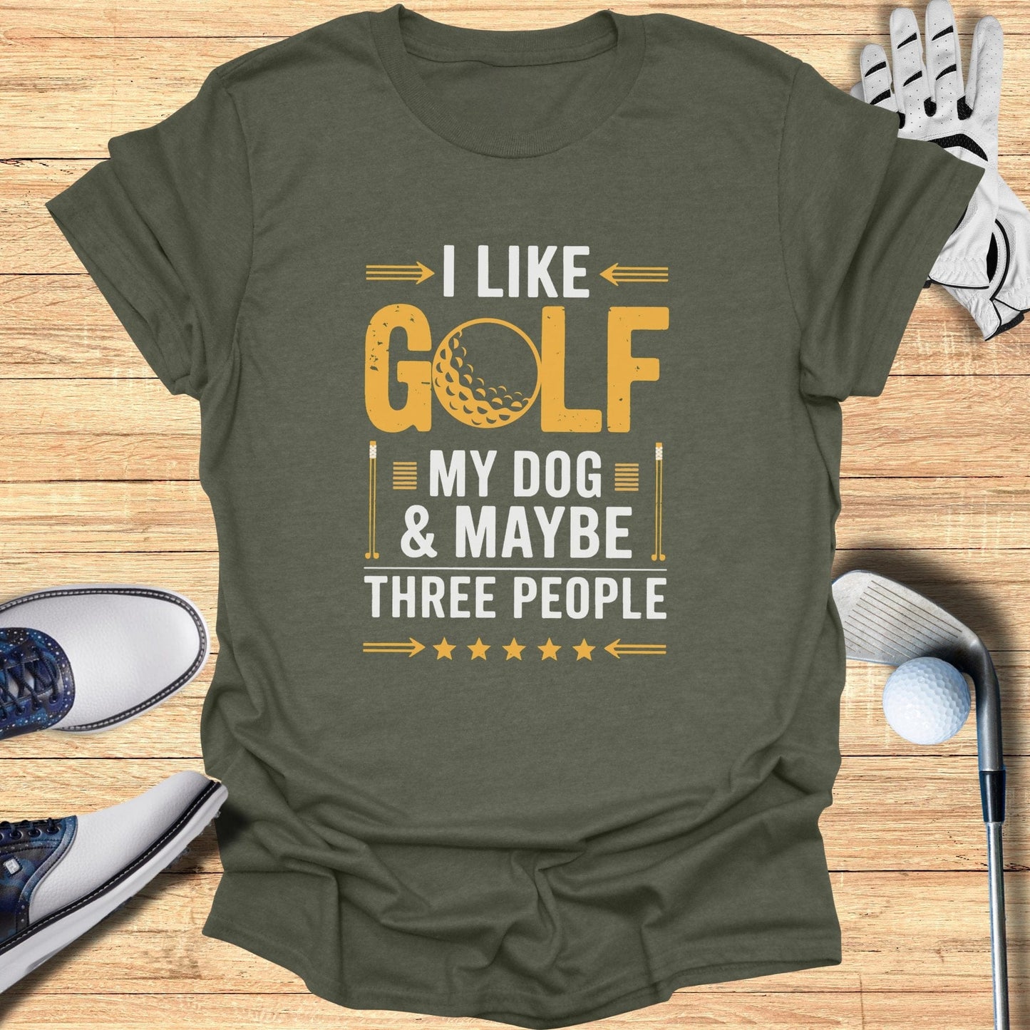 I Like Golf My Dog T-Shirt - Funny Golf Tee by Swing Epic
