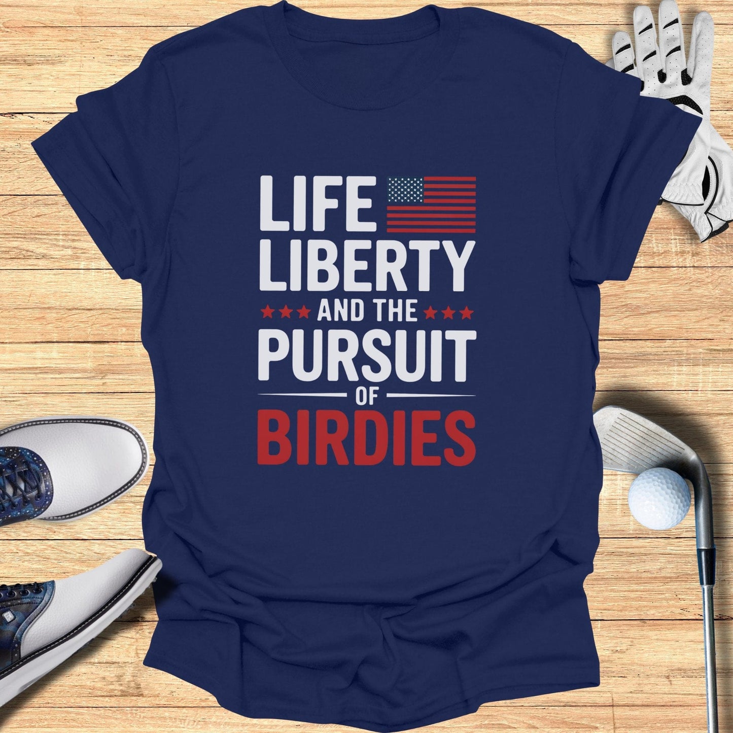The Pursuit of Birdies T-Shirt - Funny Golf Tee by Swing Epic