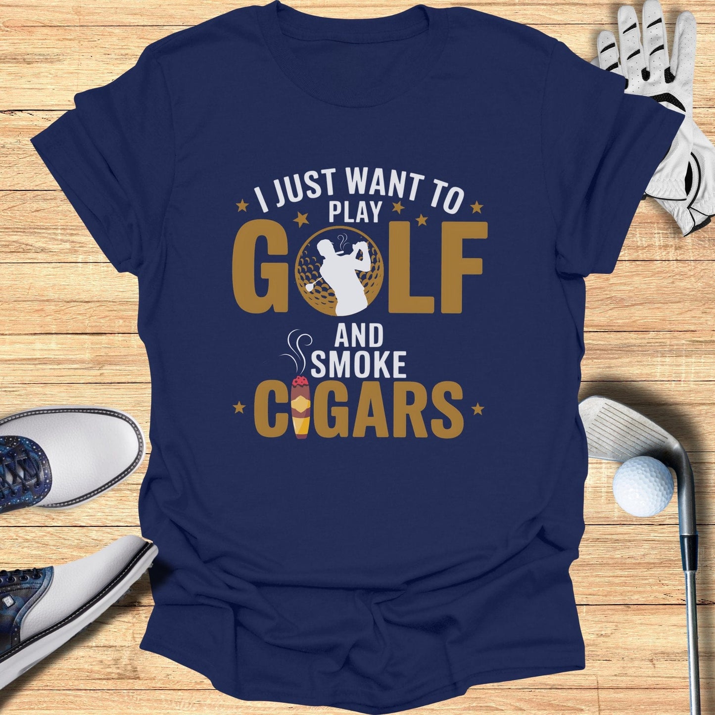 Golf And Cigars T-Shirt - Funny Golf Tee by Swing Epic