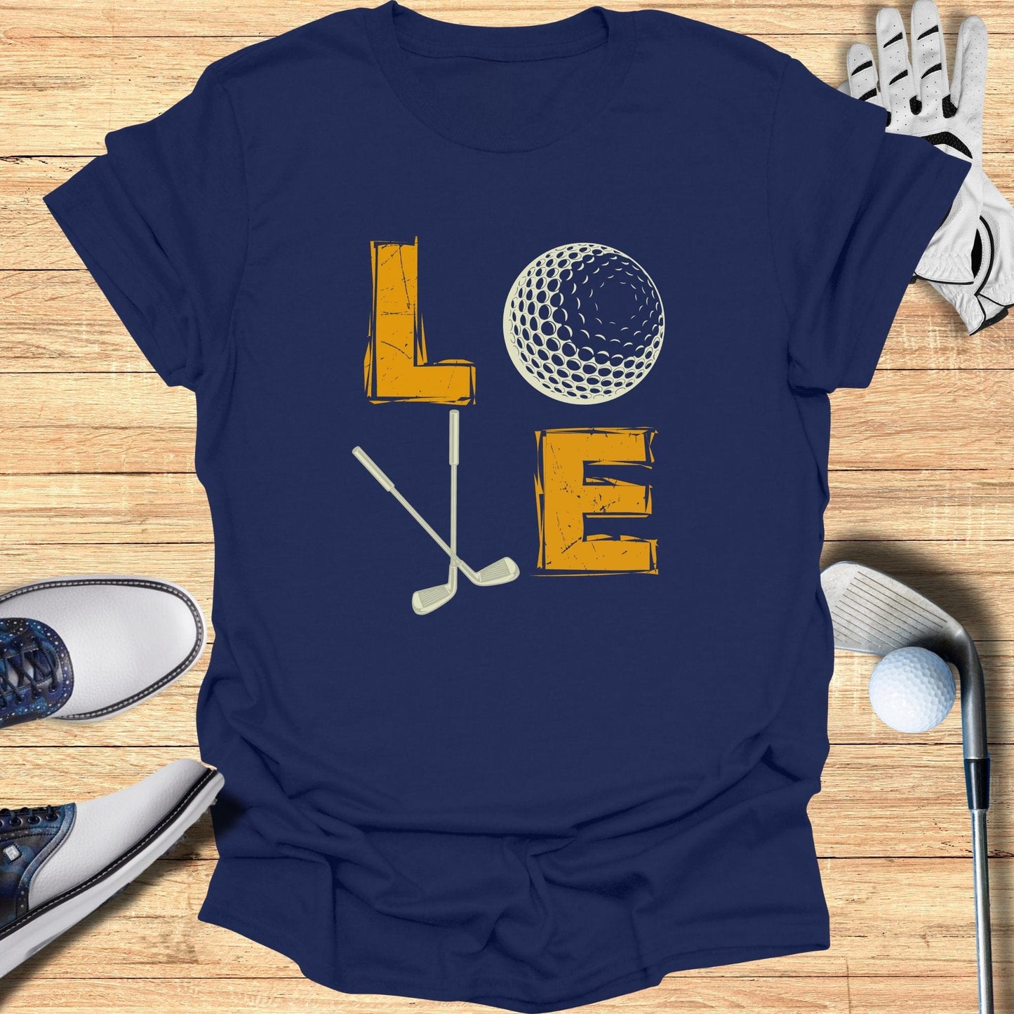 Retro Golf Love T-Shirt - Funny Golf Tee by Swing Epic