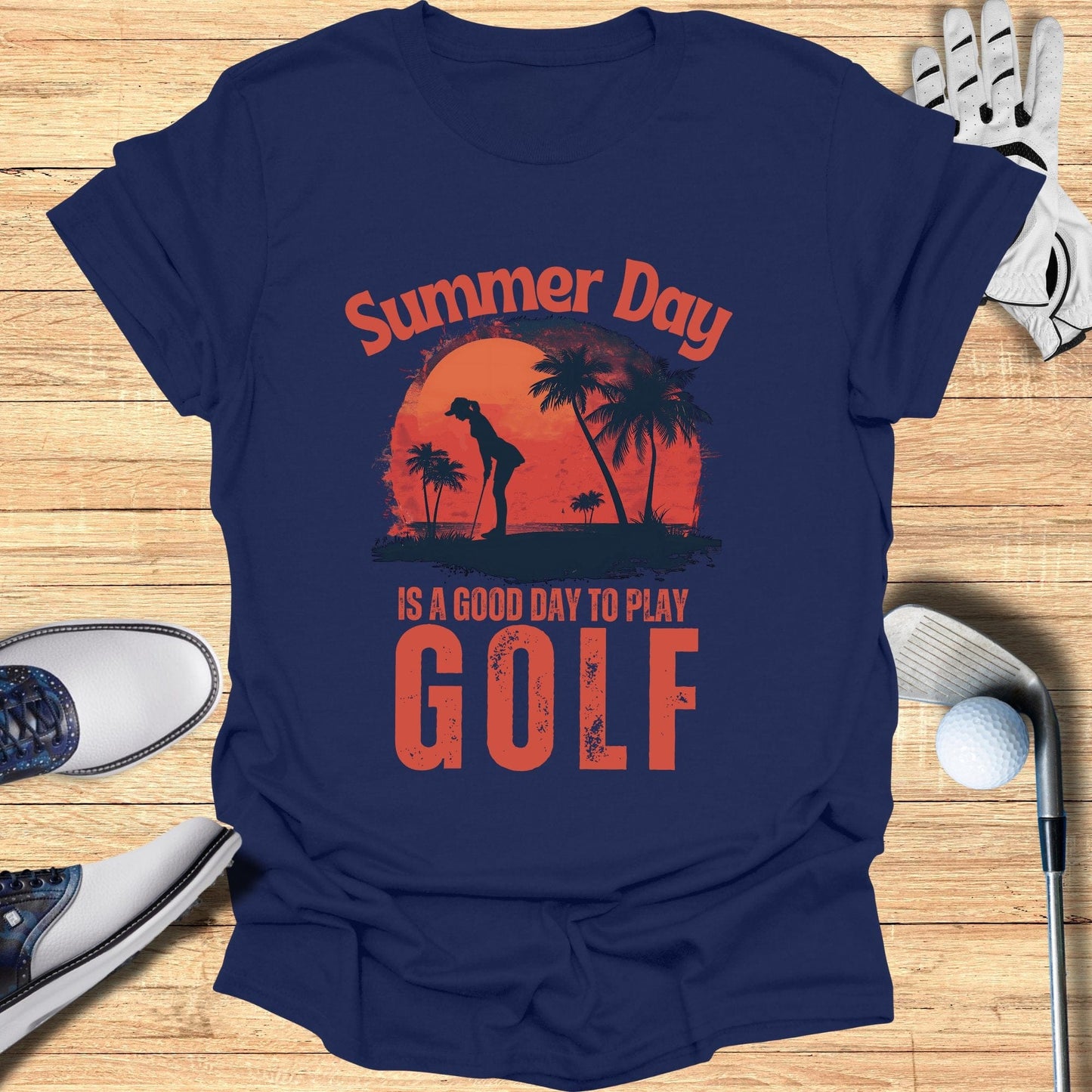 Summer Day Is A Good Day T-Shirt - Funny Golf Tee by Swing Epic