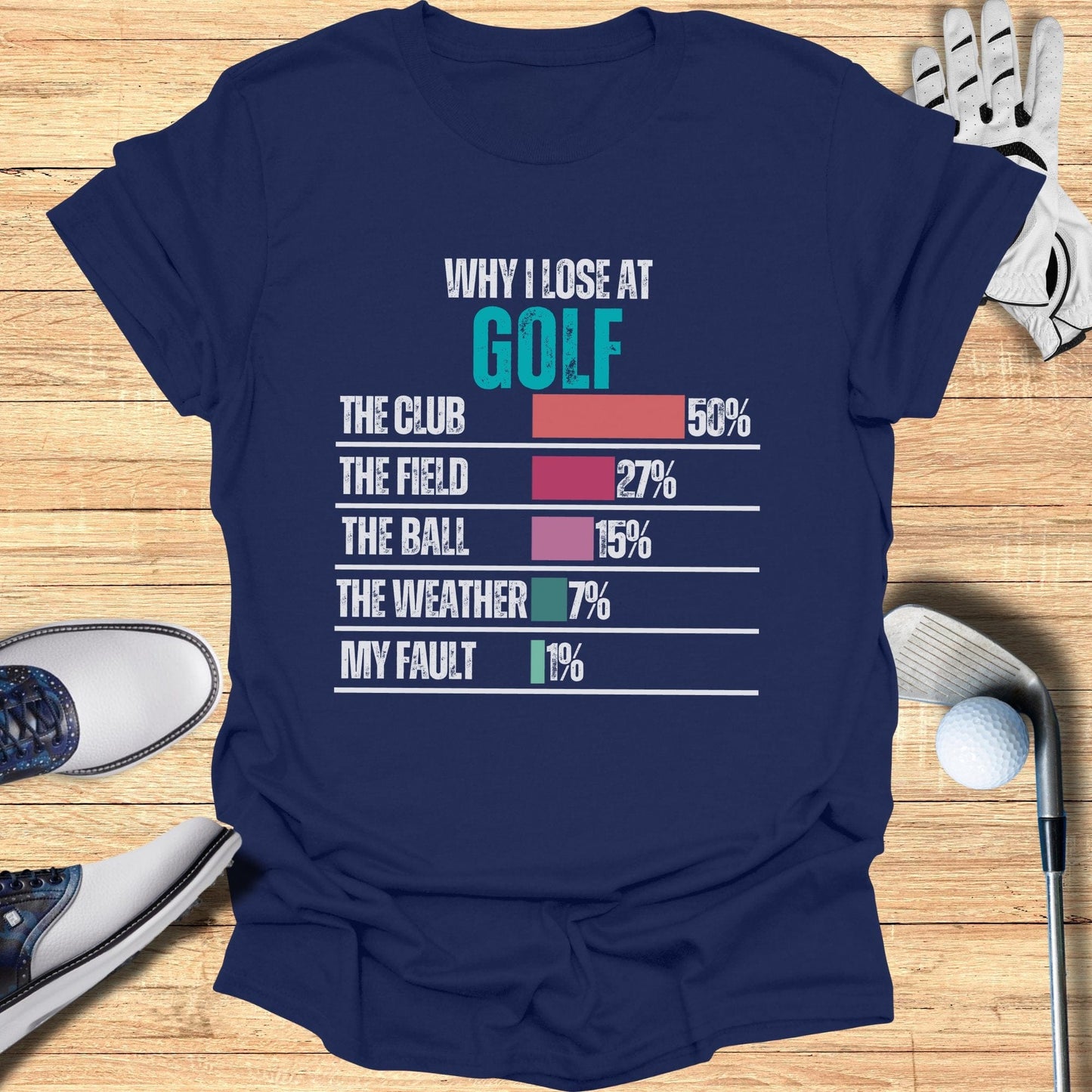 Why I Lose At Golf T-Shirt - Funny Golf Tee by Swing Epic