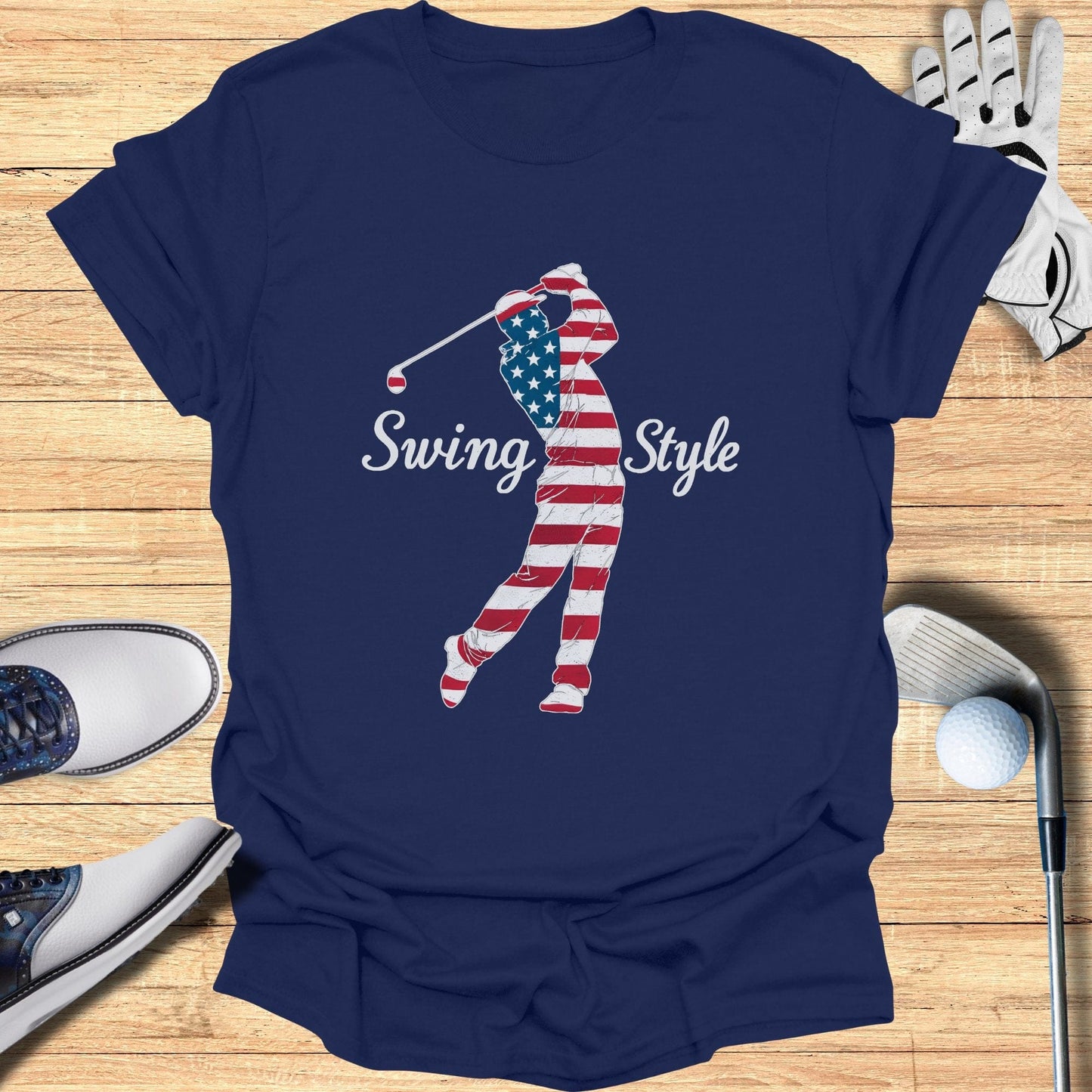 Swing Style Patriotic T-Shirt - Funny Golf Tee by Swing Epic