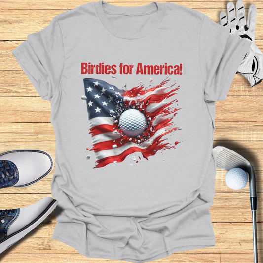 Birdies for America T-Shirt - Funny Golf Tee by Swing Epic