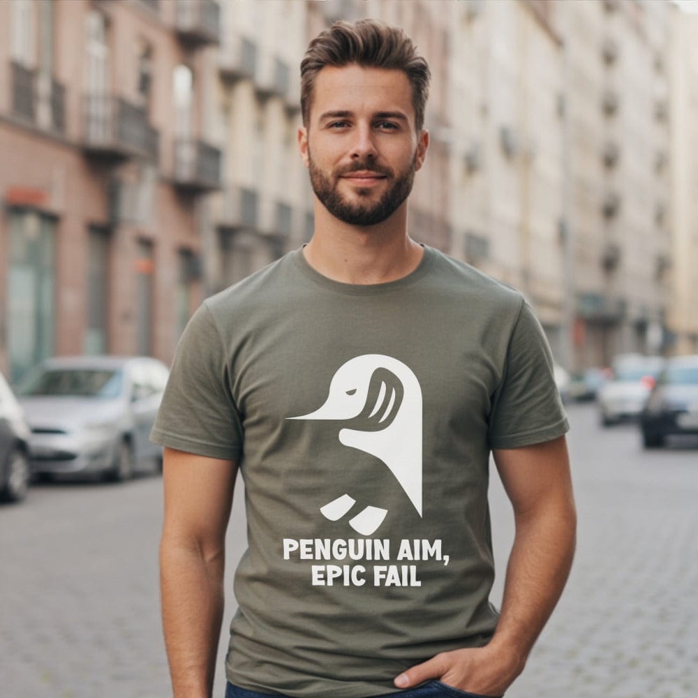 Penguin Aim Epic Fail Graphic T-Shirt