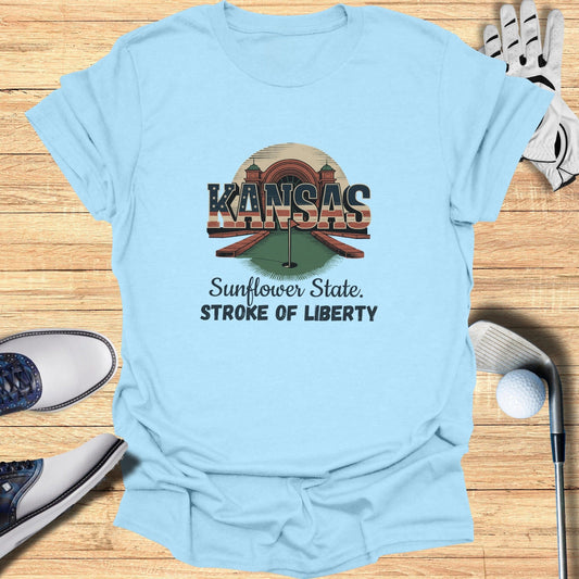 Kansas Golf T-Shirt - Funny Golf Tee by Swing Epic