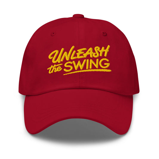 Unleash The Swing Embroidered Golf Cap - Funny Golf Tee by Swing Epic