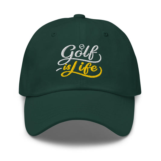 Golf is Life Embroidered Golf Cap - Funny Golf Tee by Swing Epic