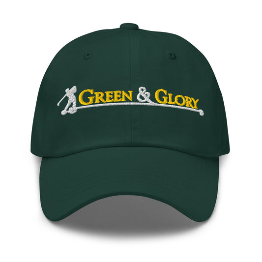 Green & Glory Embroidered Golf Cap - Funny Golf Tee by Swing Epic
