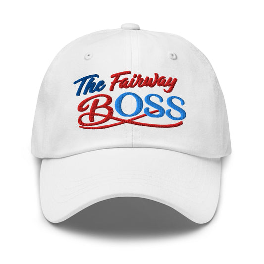 The Fairway Boss Sparkling Glitter Print Embroidered Golf Cap - Funny Golf Tee by Swing Epic