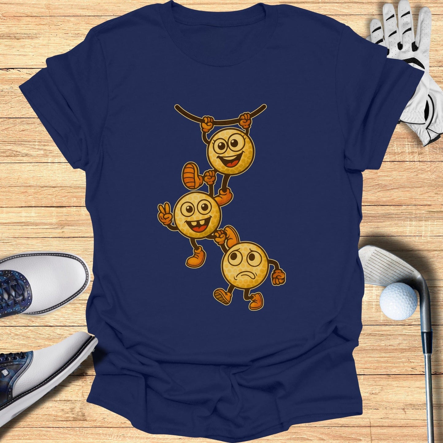 Playful Emoji Faces Graphic Design T-Shirt