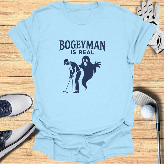 Bogeyman Is Real T-Shirt - Funny Golf Tee by Swing Epic