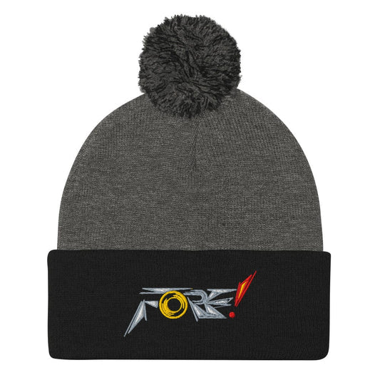 FORE! Unique Geometric Design Embroidered Golf Pom-Pom Beanie - Funny Golf Tee by Swing Epic