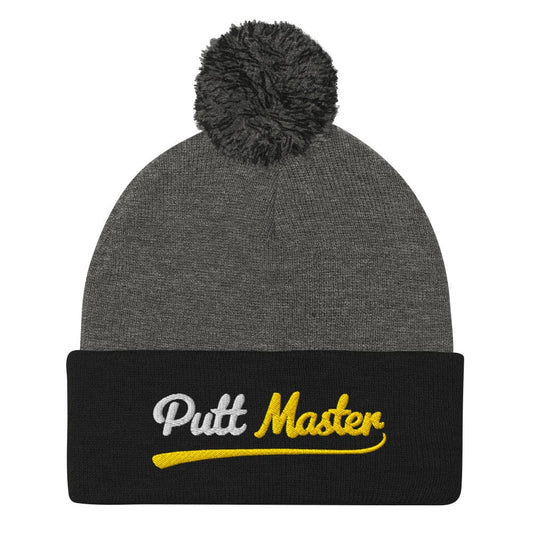 Putt Master Embroidered Golf Pom-Pom Beanie - Funny Golf Tee by Swing Epic