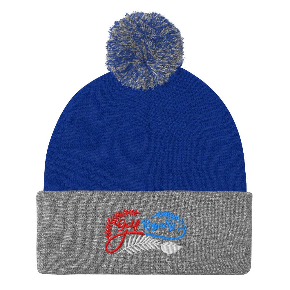 Golf Royalty Spruced Up Embroidered Golf Pom-Pom Beanie - Funny Golf Tee by Swing Epic