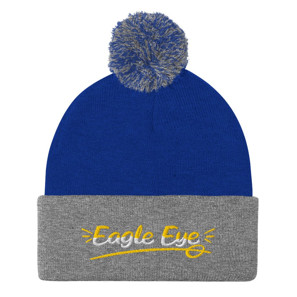 Eagle Eye Embroidered Golf Pom-Pom Beanie - Funny Golf Tee by Swing Epic