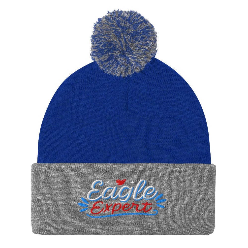 Eagle Expert Embroidered Golf Pom-Pom Beanie - Funny Golf Tee by Swing Epic