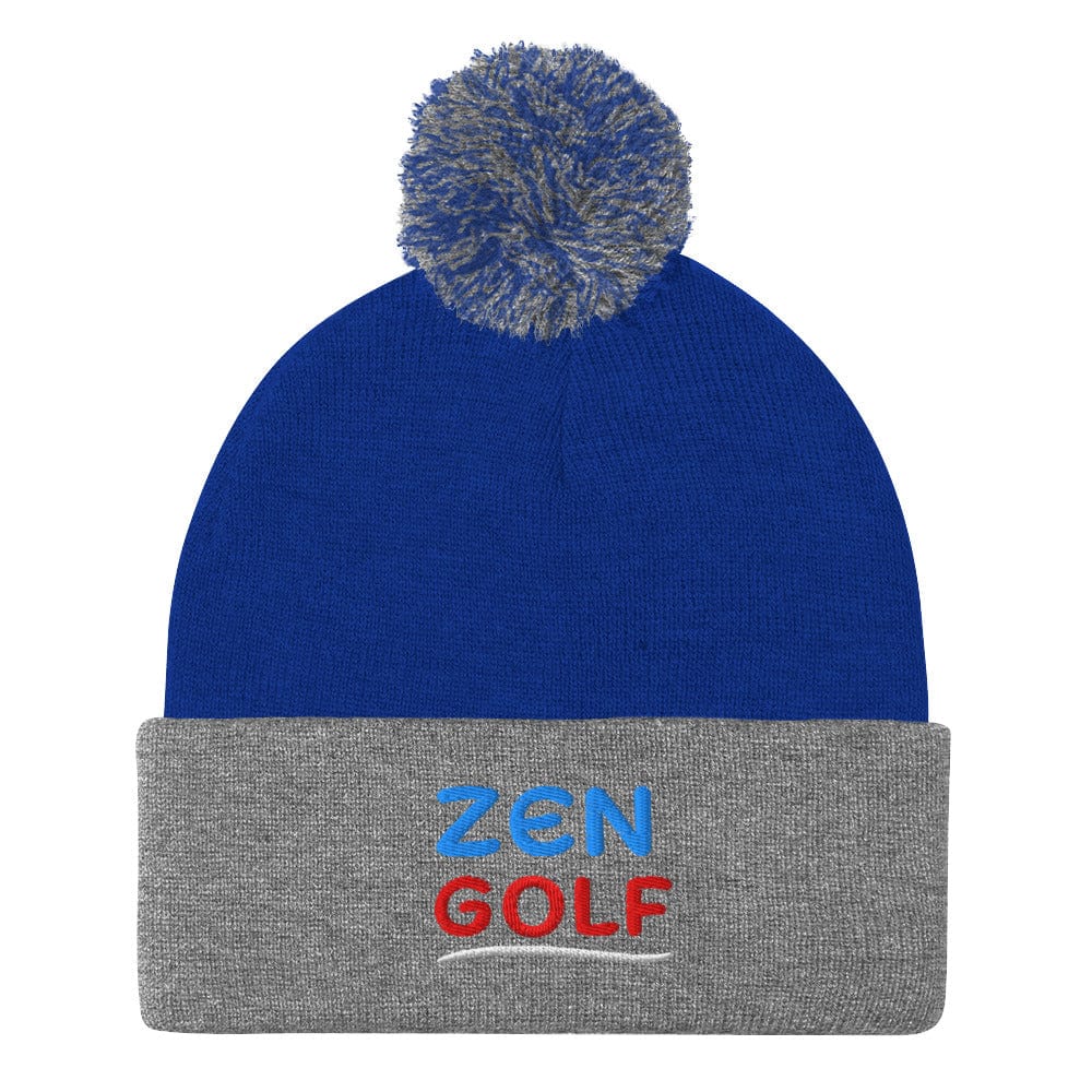 Zen Golf Embroidered Golf Pom-Pom Beanie - Funny Golf Tee by Swing Epic