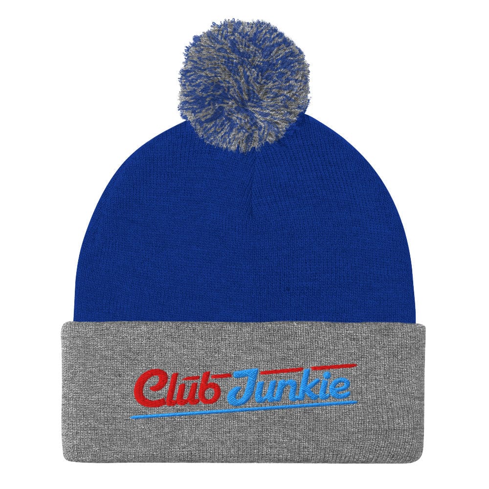 Club Junkie Embroidered Golf Pom-Pom Beanie - Funny Golf Tee by Swing Epic
