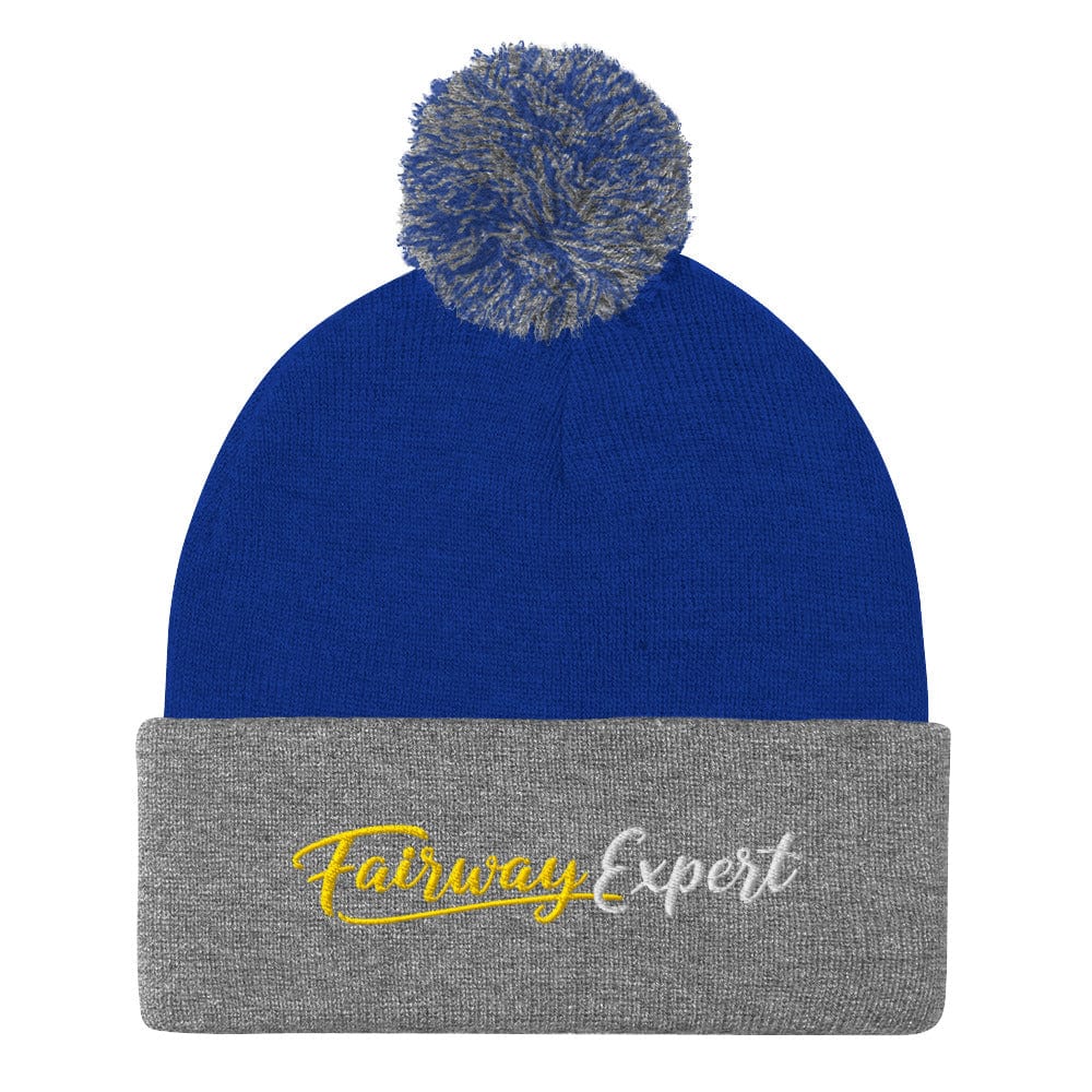 Fairway Expert Fun Embroidered Golf Pom-Pom Beanie - Funny Golf Tee by Swing Epic