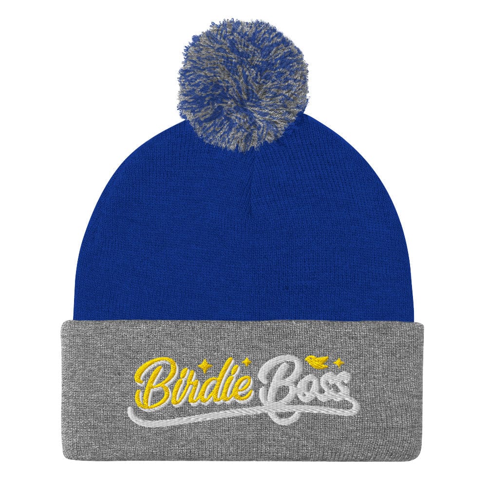 Birdie Boss Embroidered Golf Pom-Pom Beanie - Funny Golf Tee by Swing Epic