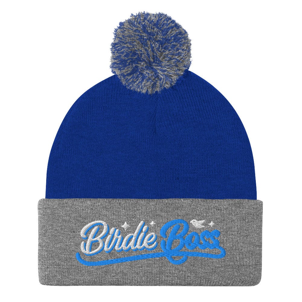 Birdie Boss Embroidered Golf Pom-Pom Beanie - Funny Golf Tee by Swing Epic