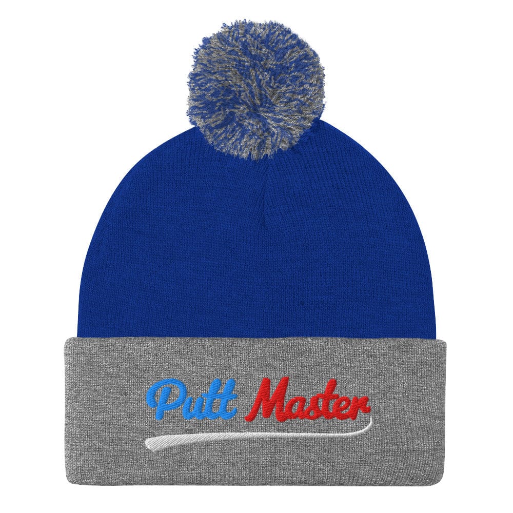 Putt Master Embroidered Golf Pom-Pom Beanie - Funny Golf Tee by Swing Epic