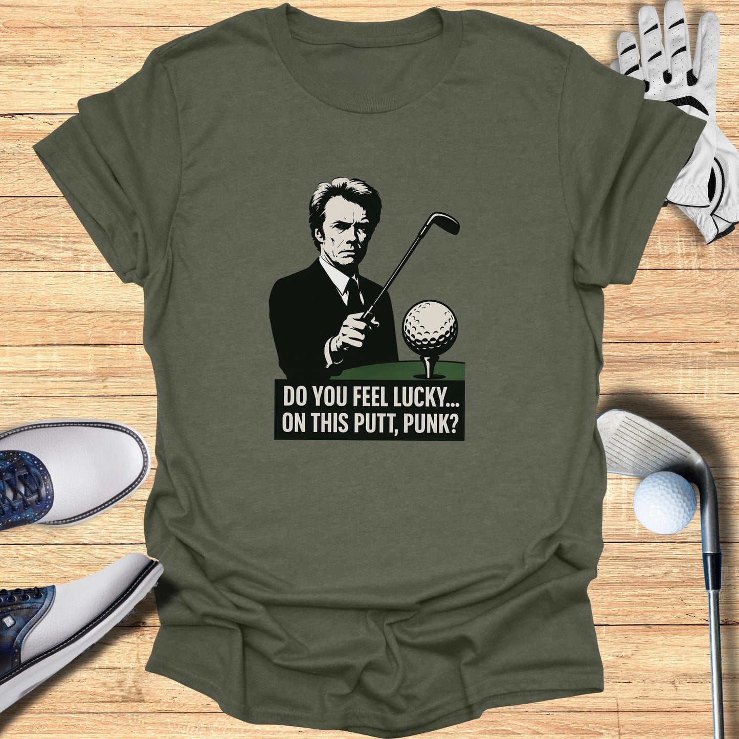 Do You Feel Lucky, Putt? T-Shirt - Funny Golf Tee by Swing Epic