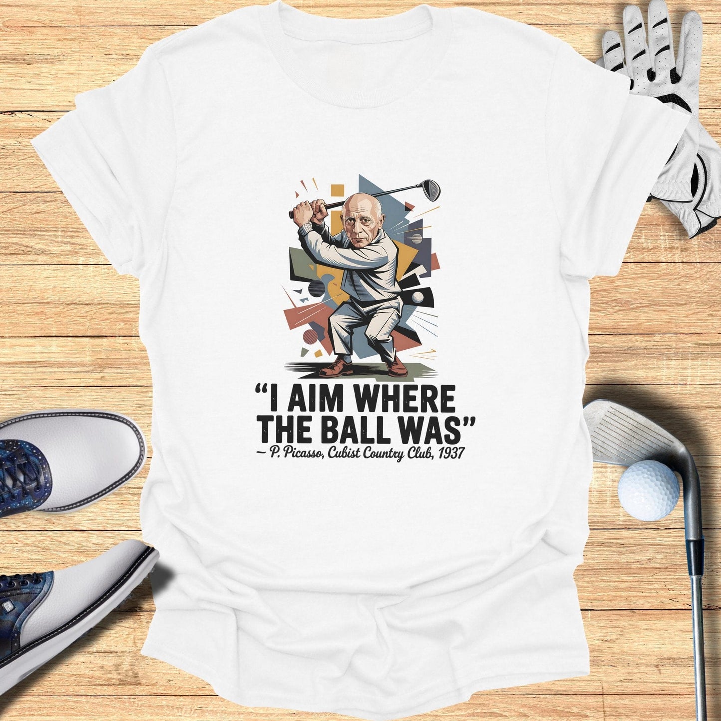 I Aim Where The Ball Was T-Shirt - Funny Golf Tee by Swing Epic