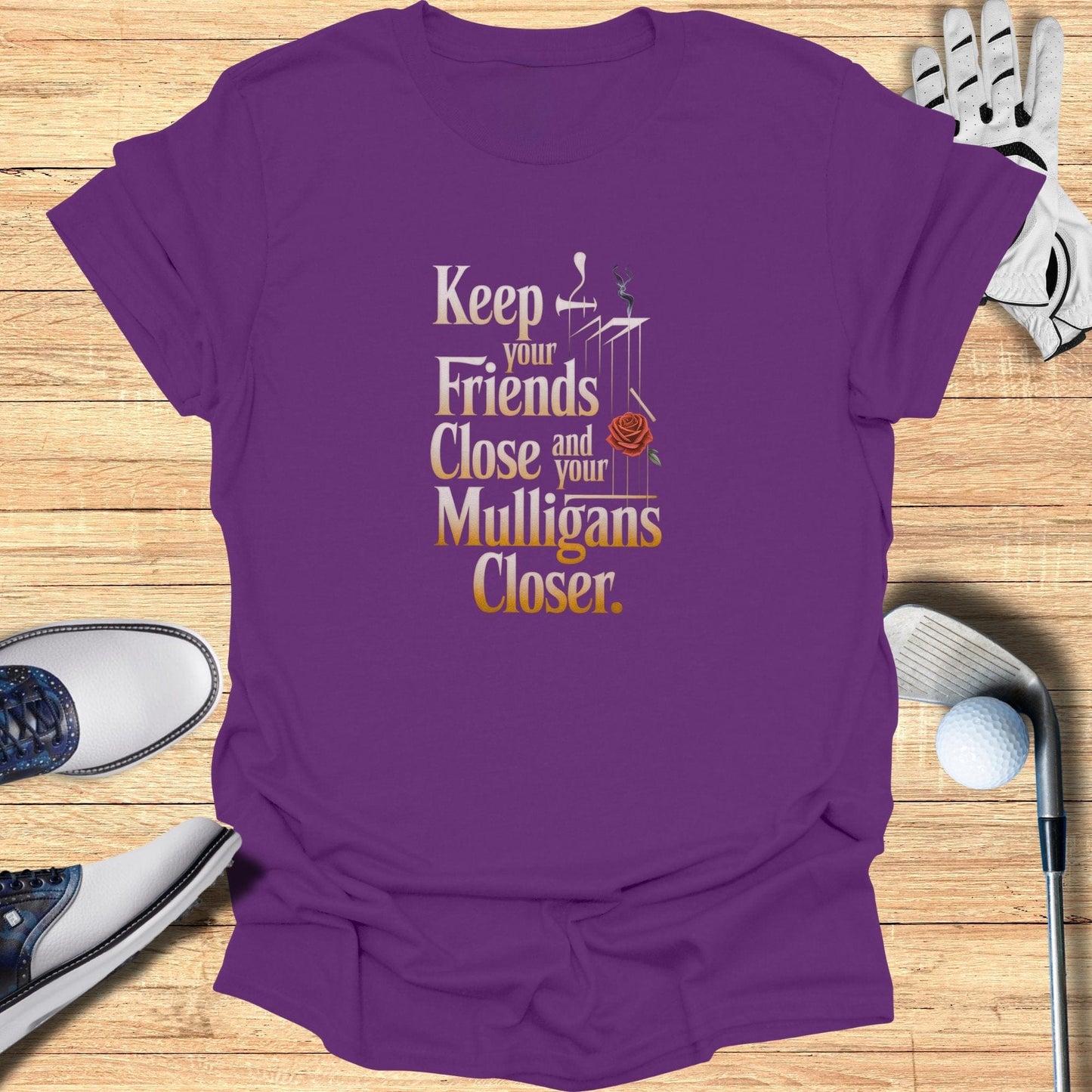 Keep Your Friends Close T-Shirt - Funny Golf Tee by Swing Epic