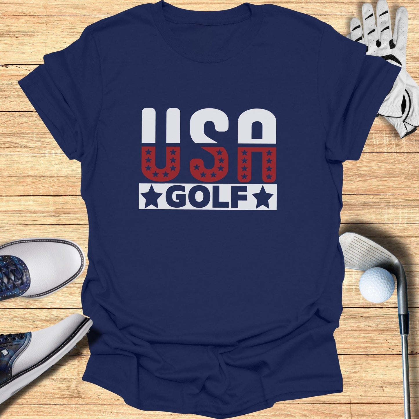 USA Golf Patriotic T-Shirt - Funny Golf Tee by Swing Epic