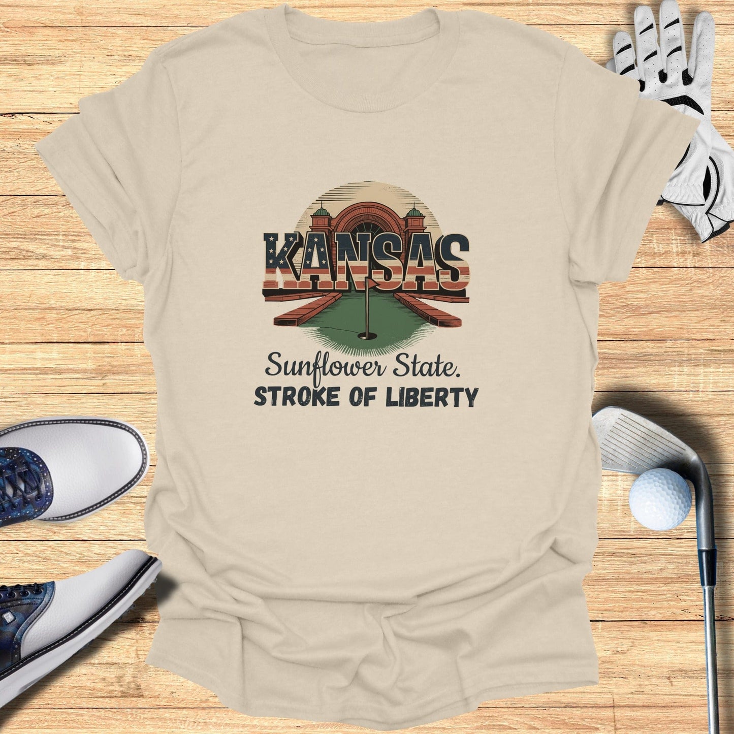 Kansas Golf T-Shirt - Funny Golf Tee by Swing Epic