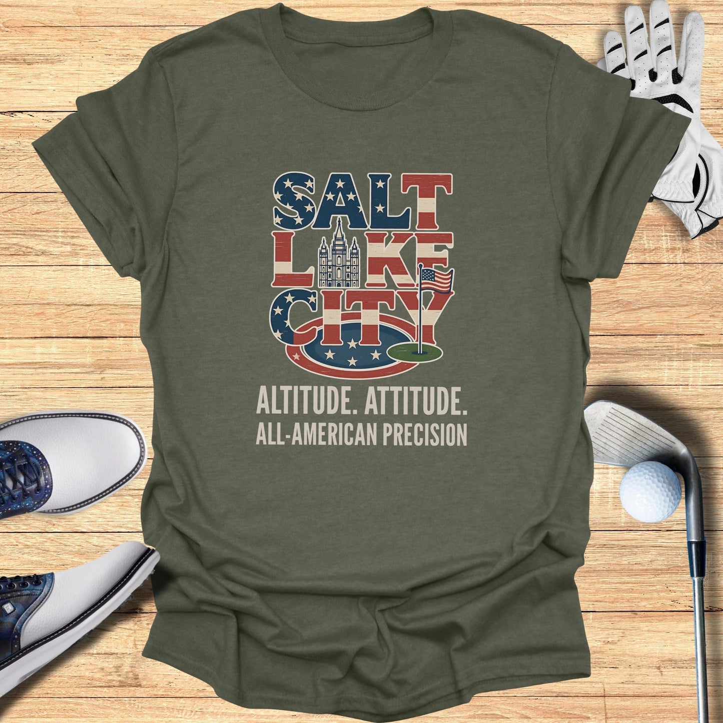 Salt Lake City Golf T-Shirt - Funny Golf Tee by Swing Epic