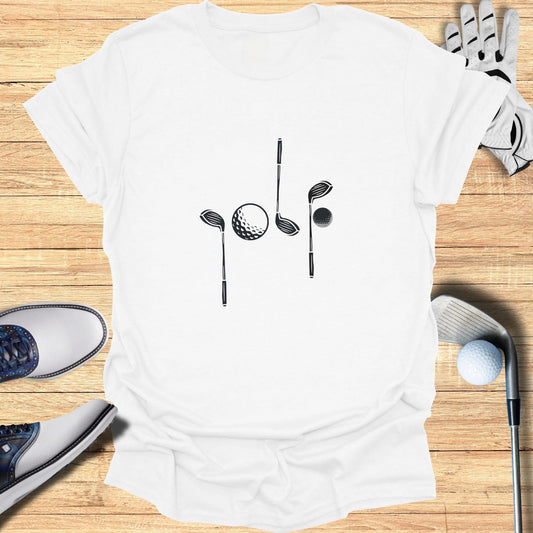 Golf Life Script T-Shirt - Funny Golf Tee by Swing Epic
