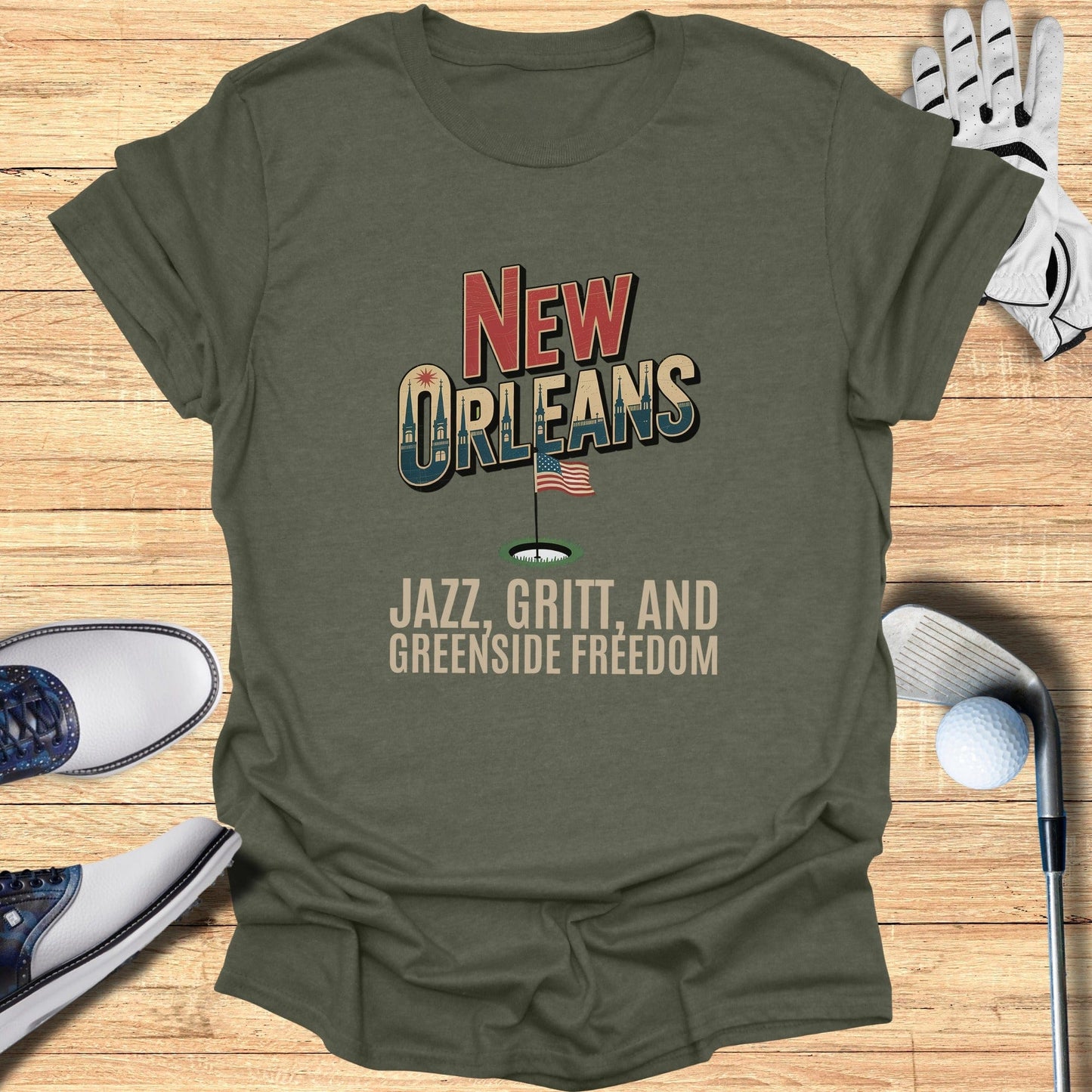 New Orleans Golf T-Shirt - Funny Golf Tee by Swing Epic