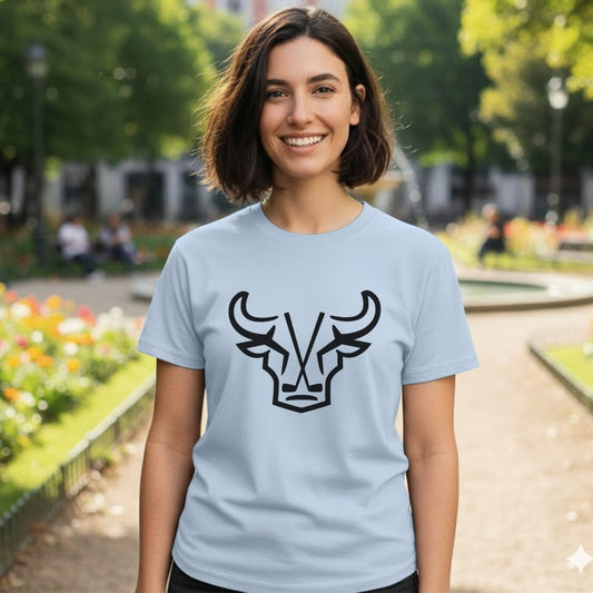 Stylish Graphic Bull Design Casual Wear T-shirt