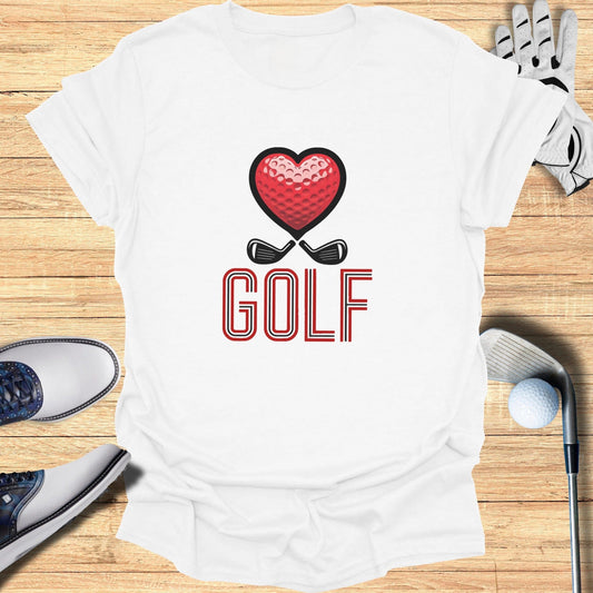 Golf Heart T-Shirt - Funny Golf Tee by Swing Epic