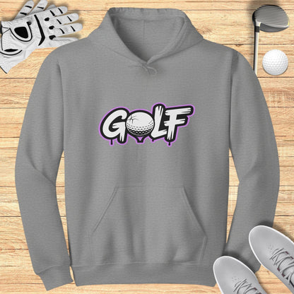 Stylish Gray Hoodie Featuring Golf Graphic Design