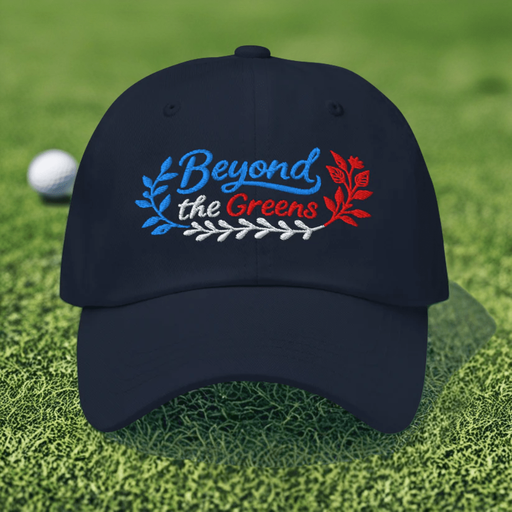 Beyond the Greens Embroidered Golf Cap - Funny Golf Tee by Swing Epic