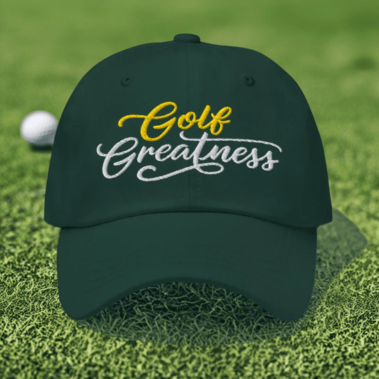 Golf Greatness Embroidered Golf Cap - Funny Golf Tee by Swing Epic