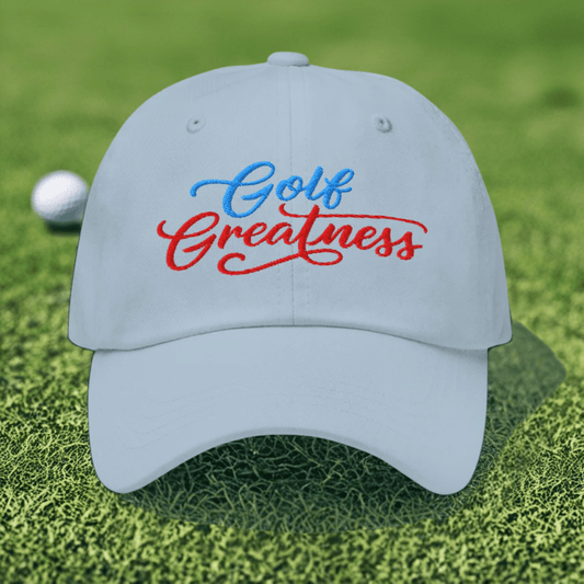 Golf Greatness Embroidered Golf Cap - Funny Golf Tee by Swing Epic
