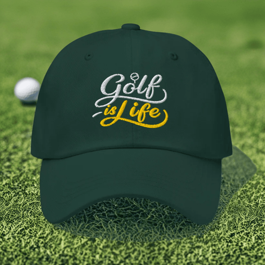 Golf is Life Embroidered Golf Cap - Funny Golf Tee by Swing Epic