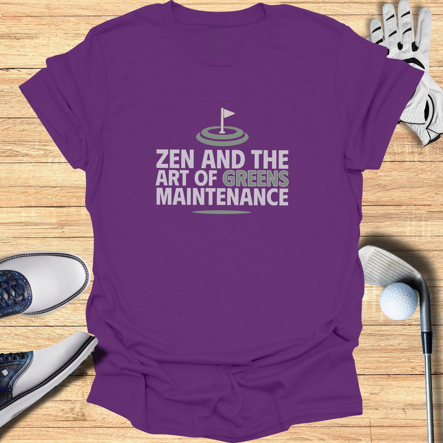 Zen And The Green T-Shirt - Funny Golf Tee by Swing Epic